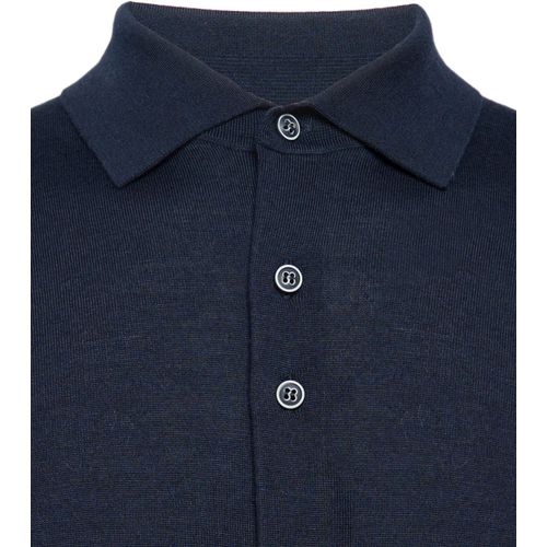 R2 Amsterdam Knitted Pull Chemise Merino Marine Bleu Bleu Foncé Taille S
