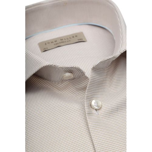 John Miller Chemise A Small Check Beige Taille 45