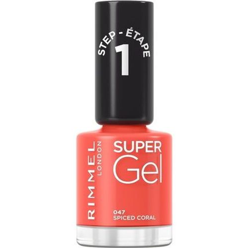 Vernis À Ongles - Rimmel - Super Gel - 047 Spiced Coral - Résultat Professionnel - Longue Tenue Multicolore