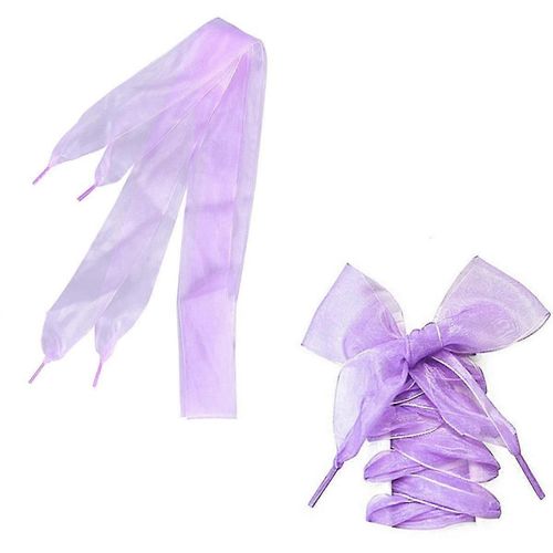 1 Paire De 4 Cm De Lacets De Chaussures Transparents Élargissants Cordons De Chaussures Pour La Danse De Fête Randonnée Décorations Hip-Hop (Violet Clair)