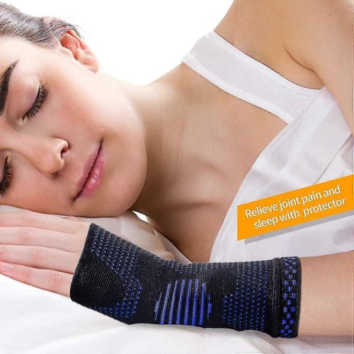 1 Paire De Gants De Compression De Poignet Manches De Soutien Du Poignet Pour Le Canal Carpien Et Le Traitement De Soulagement De La Douleur Au Poignet, Utilisation Quotidienne De L¿Attelle De Poignet