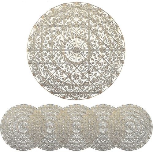 Sets De Table Ronds, Lot De 6 Sets De Table, Isolants Thermiques, Anti-Salissures