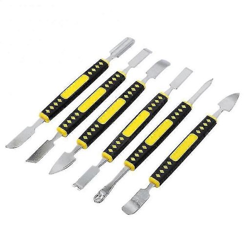 Metal Crowbar Small Metal Spudger Pry Kit D¿Outils De Réparation D¿Ouverture Pour Téléphone Portable Metal Crowbar Pry Bar (1set (7pcs))