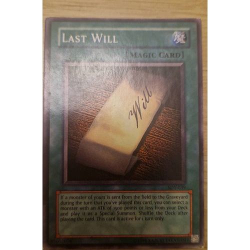 Last Will 5dy-039 Yu Gi Oh Carte