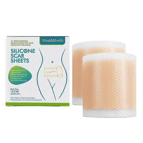 2pcs Femme Silicone Cicatrice Enlèvement Feuilles Bande Bandes Doux Lavable Pour Cicatrices Chéloïdes 