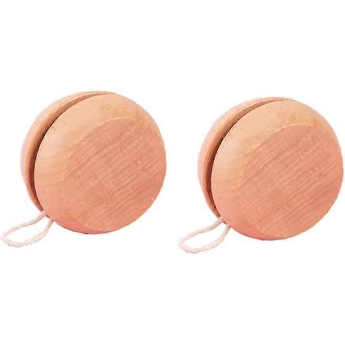 Jouet Yo-Yo En Bois Pour Enfants - Ensemble De 2 Pièces | Ensemble De Jeu Pour Enfants | Dessin Animé Yoyo Ball |/Yy