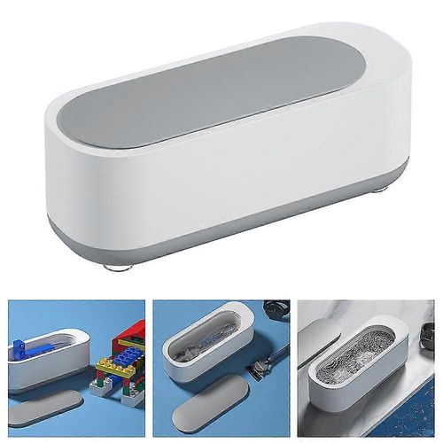 Nettoyeur de vibrations à haute fréquence Machine de nettoyage à ultrasons pour le lavage de lunettes de bijoux de montres (1 pc)