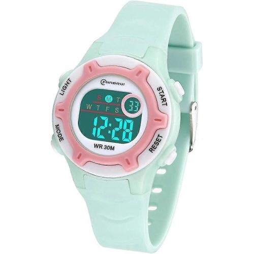 Montre Numérique Pour Enfants, Montre Fonctionnelle Étanche Pour Garçons Et Filles Avec L'heure, La Date, La Semaine, Le Rétro-Éclairage, L'avertissement, Le Chronomètre, Le Numérique