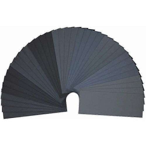 42 pièces de papier de verre, papier de verre sec humide 120/150/180/240/320/400/600/800/1000/1200/1500/2000/2500/3000 grain Utilisé pour le polissage des voitures en bois métallique