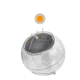 Solaire flottant mené veilleuse imperméable à l¿eau piscine à balles jardin décoration de la maison style de football avec trou d¿enfilage