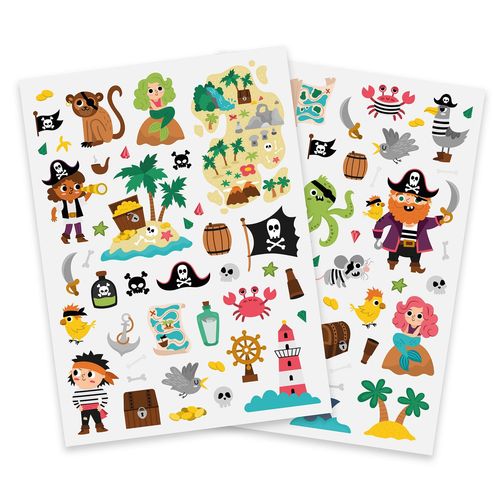 Gommettes Pirates 0,8 À 8,6 Cm 86 Pièces