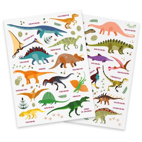 Gommettes Dinosaures 0,5 À 6 Cm 105 Pièces