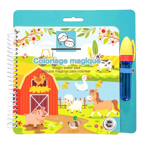 Carnet Coloriages Magiques Dans La Ferme Avec Stylo À Eau 10 Pages