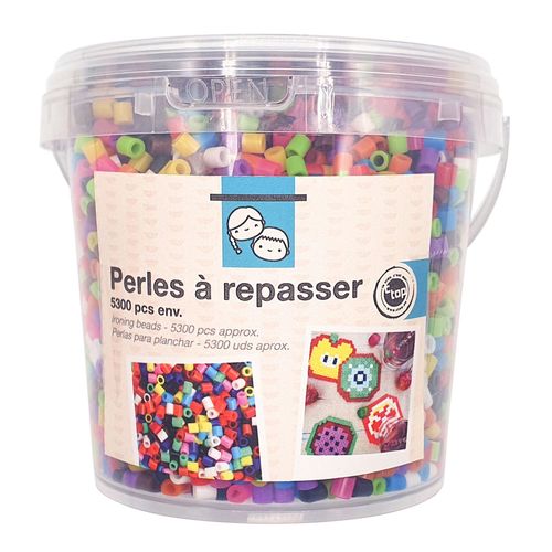 Perles À Repasser Opaques Multicolores 0,5 Cm 5 300 Pièces