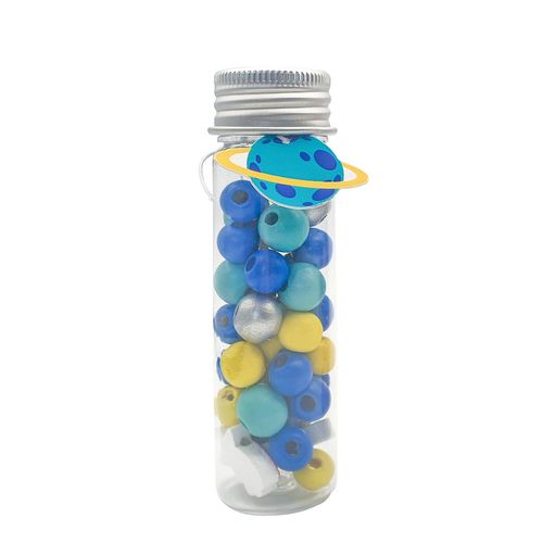 Tube Perles En Bois Planète 0,9 À 1,8 Cm 15 G