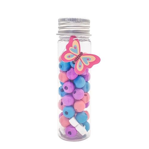 Tube Perles En Bois Papillon 0,9 À 1,7 Cm 15 G