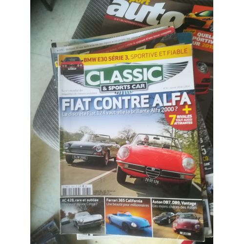 Classic Et Sports Car 61 De 2018 Fiat 124 Sport Spider,Alfa Spider 2000 Veloce,Ferrari 365 California,Ac 428,Jaguar 3.5 Berline,Aston Martin Db7,Db9,V8 Vantage,Fiat 130 Break Villa D'este,Ford Taunus