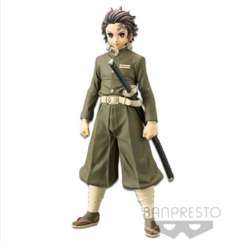 Tanjiro Kamado Figurine Demon Slayer Version Sepia Objet De Collection Manga Statue
