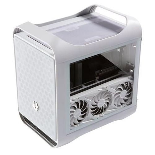 BitFenix Prodigy M 2022 ARGB - Tour - micro ATX - panneau latéral fenêtré - pas d'alimentation (ATX) - blanc - USB/Audio
