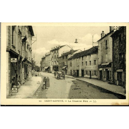 Carte Postale N°10, Saint-Agrève, La Grande Rue, 1941