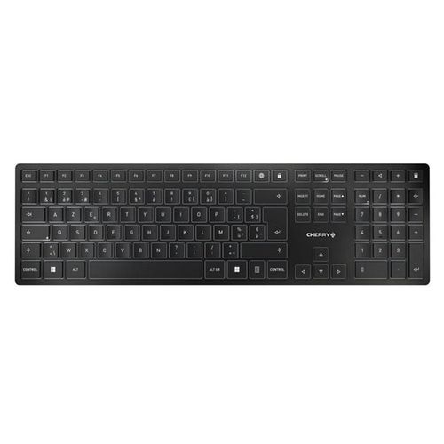 CHERRY KW 9100 SLIM - Clavier - sans fil - 2.4 GHz, Bluetooth 4.0 - Belge - commutateur : CHERRY SX - noir, argent