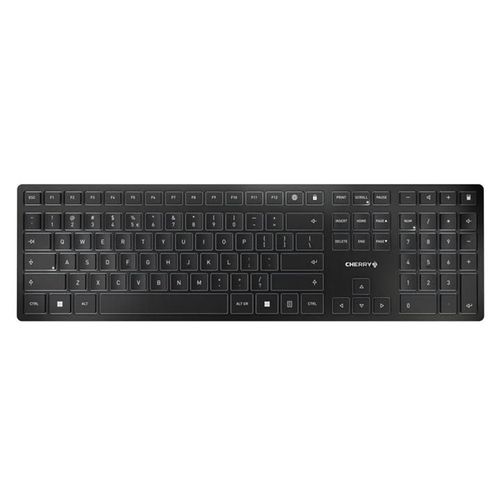CHERRY KW 9100 SLIM - Clavier - sans fil - 2.4 GHz, Bluetooth 4.0 - QWERTY - Anglais - Europe - commutateur : CHERRY SX - noir, argent