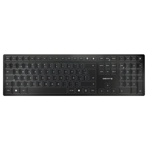 CHERRY KW 9100 SLIM - Clavier - sans fil - 2.4 GHz, Bluetooth 4.0 - Espagnol - commutateur : CHERRY SX - noir, argent