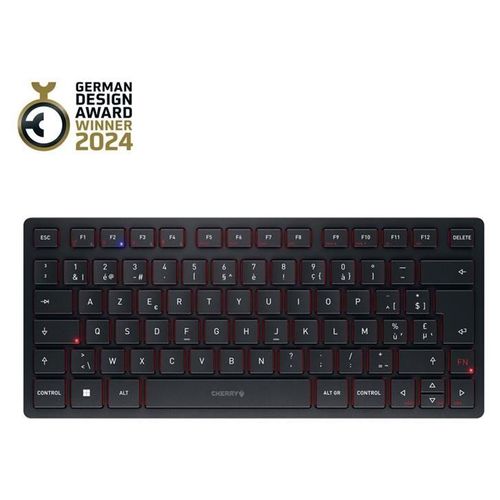 CHERRY KW 9200 MINI - Clavier - sans fil - 2.4 GHz, Bluetooth 5.0 - AZERTY - Belge - commutateur : CHERRY SX - noir