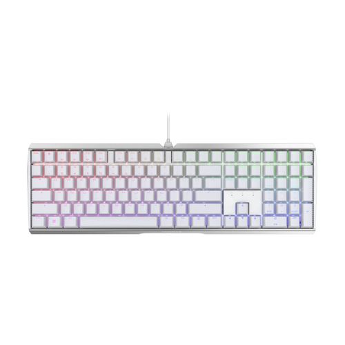 CHERRY MX-Board 3.0S - Clavier - 100% - full size - backlit - USB - QWERTY - US avec le symbole de l'euro - commutateur : CHERRY MX Brown - blanc