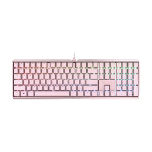 CHERRY MX-Board 3.0S - Clavier - 100% - full size - backlit - USB - QWERTY - US avec le symbole de l'euro - commutateur : CHERRY MX Red - rose