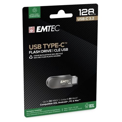 EMTEC C280 - Clé USB - 128 Go - USB-C 3.2 Gen 1