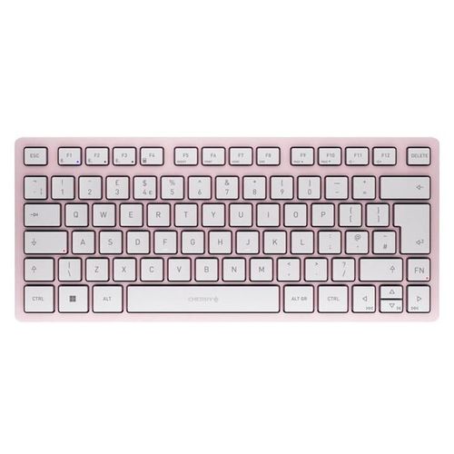 CHERRY KW 7100 MINI BT - Clavier - 75% - compact TKL - sans fil - Bluetooth 5.1 - QWERTY - R.-U. - commutateur : CHERRY SX - Fleur de cerise - emballage sans plastique