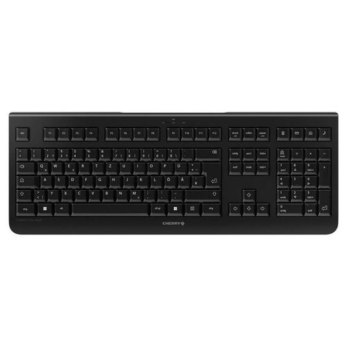 CHERRY KW 3000 - Clavier - silencieux, de grande taille - sans fil - 2.4 GHz - QWERTZ - Allemand - noir - emballage sans plastique
