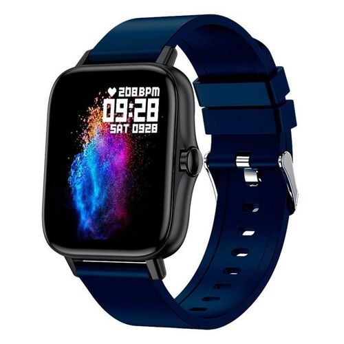 Dcu Modern - 44 Mm - Noir - Montre Connectée Avec Bracelet - Silicone - Bleu Marin - Affichage 1.7" - Bluetooth