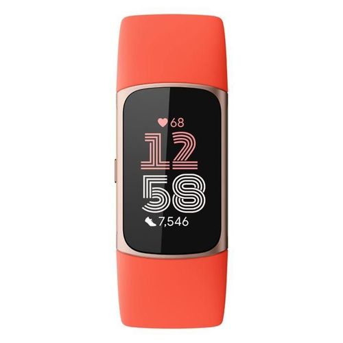 Fitbit Charge 6 - Porcelaine Et Argent - Suivi D'activités Avec Bracelet Infinie - Silicone - Coral - Nfc, Bluetooth - 37.64 G