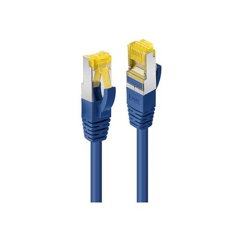 Lindy - Cordon de raccordement - RJ-45 (M) pour RJ-45 (M) - 30 cm - SFTP - CAT 7 (câble)/CAT 6a (connecteurs) - sans halogène, moulé - bleu