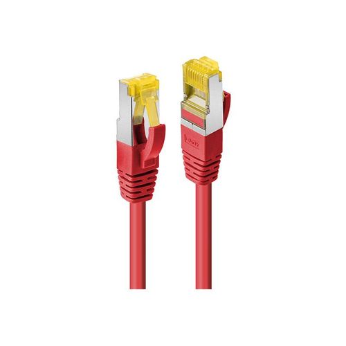 Lindy - Cordon de raccordement - RJ-45 (M) pour RJ-45 (M) - 30 m - SFTP, PiMF - CAT 7 (câble)/CAT 6a (connecteurs) - sans halogène, sans crochet - rouge