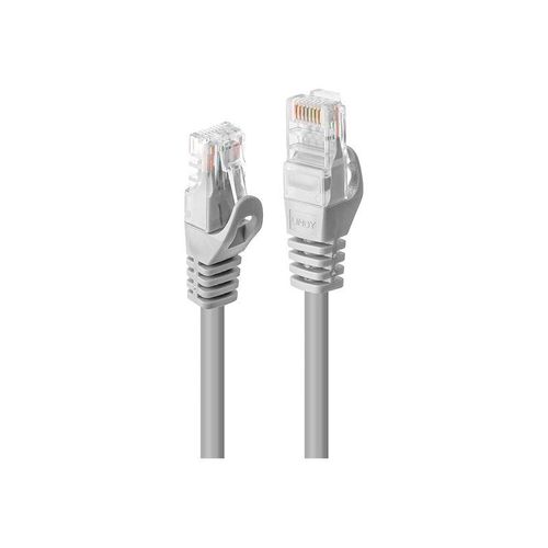 Lindy - Cordon de raccordement - RJ-45 (M) pour RJ-45 (M) - 3 m - UTP - CAT 5e - moulé, sans crochet - gris