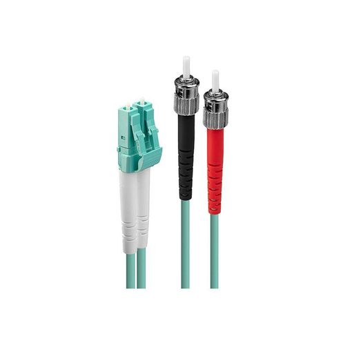 Lindy - Cordon de raccordement - ST multi-mode (M) pour LC multi-mode (M) - 15 m - fibre optique - duplex - 50 / 125 microns - OM3 - sans halogène