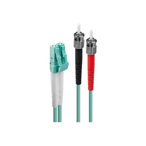 Lindy - Cordon de raccordement - ST multi-mode (M) pour LC multi-mode (M) - 20 m - fibre optique - duplex - 50 / 125 microns - OM3 - sans halogène