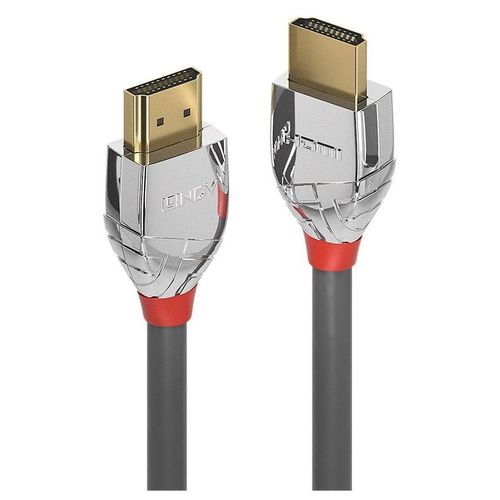 Lindy Cromo Line - Câble HDMI avec Ethernet - HDMI mâle pour HDMI mâle - 1 m - triple blindage - gris - support 4K