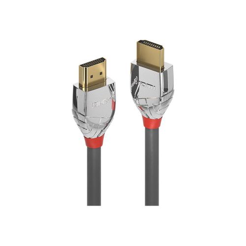 Lindy Cromo Line - Câble HDMI avec Ethernet - HDMI mâle pour HDMI mâle - 2 m - triple blindage - gris - support 4K