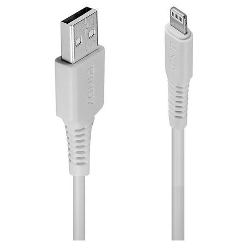 Lindy - Câble Lightning - Lightning mâle pour USB mâle - 3 m - blanc - sans halogène