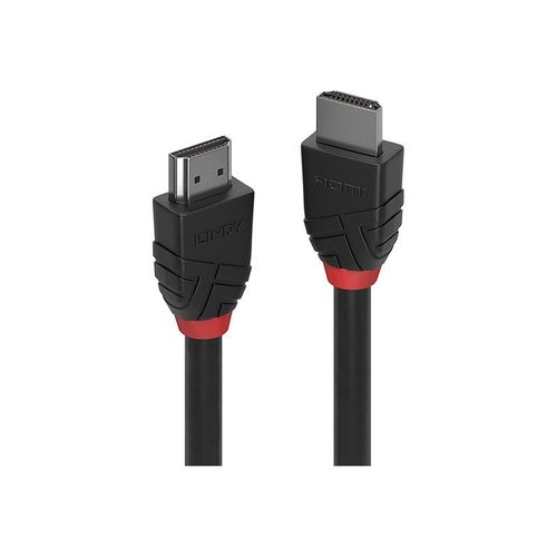 Lindy Black Line - Câble HDMI avec Ethernet - HDMI mâle pour HDMI mâle - 2 m - triple blindage - noir - rond, support 4K