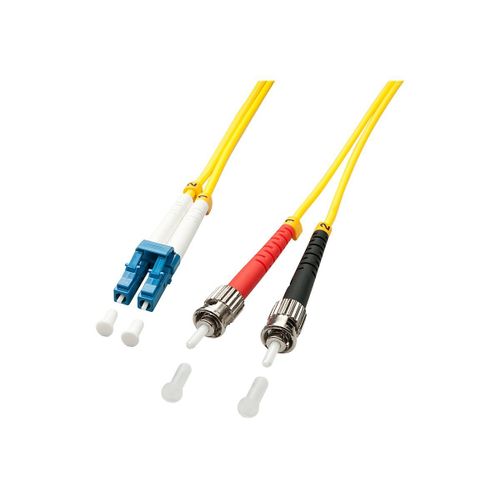 Lindy - Cordon de raccordement - mode unique ST (M) pour mode unique LC (M) - 3 m - fibre optique - duplex - 9 / 125 micromètres - OS2 - sans halogène