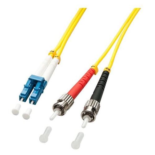 Lindy - Cordon de raccordement - mode unique ST (M) pour mode unique LC (M) - 5 m - fibre optique - duplex - 9 / 125 micromètres - OS2 - sans halogène