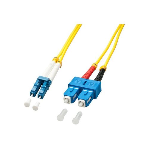 Lindy - Cordon de raccordement - mode unique SC (M) pour mode unique LC (M) - 20 m - fibre optique - duplex - 9 / 125 micromètres - OS2 - sans halogène
