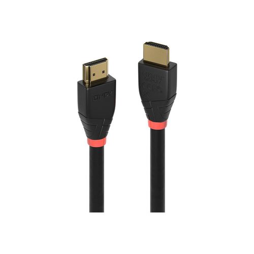 Lindy - Câble HDMI - HDMI mâle pour HDMI mâle - 25 m - blindé - noir - actif, support 4K, rond