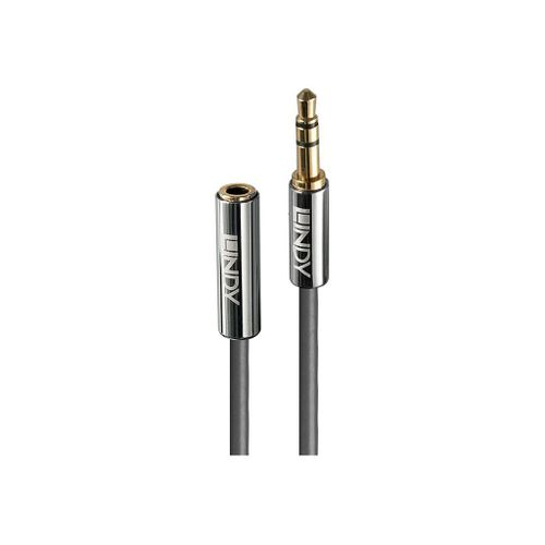 Lindy Cromo Line - Rallonge de câble audio - mini-phone stereo 3.5 mm mâle pour mini-phone stereo 3.5 mm femelle - 2 m - anthracite - rond