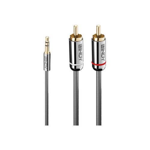 Lindy Cromo Line - Câble audio - mini-phone stereo 3.5 mm mâle pour RCA mâle - 1 m - anthracite - rond